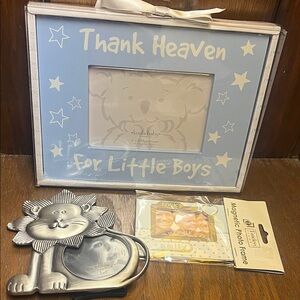 Lot of 3 Baby Boy/Child/Family Photo Frames